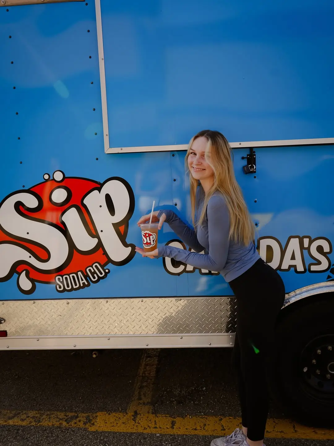 Dirty soda with cream and flavored syrup served at Sip Soda in Edmonton