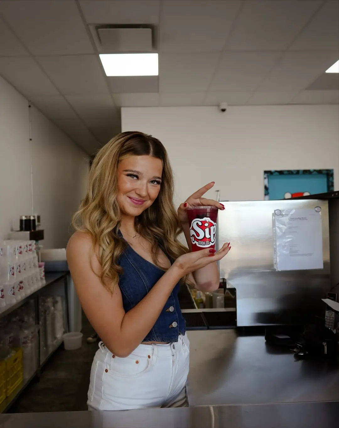 Sip Soda franchise owner preparing dirty soda drinks in Canada