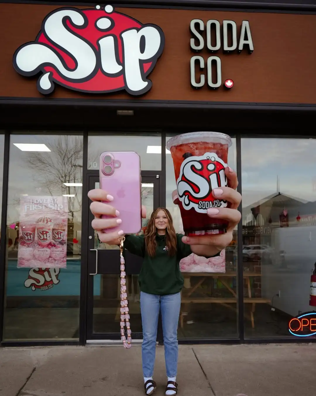comparison of coffee smoothie and dirty soda franchise models showing equipment and drink types