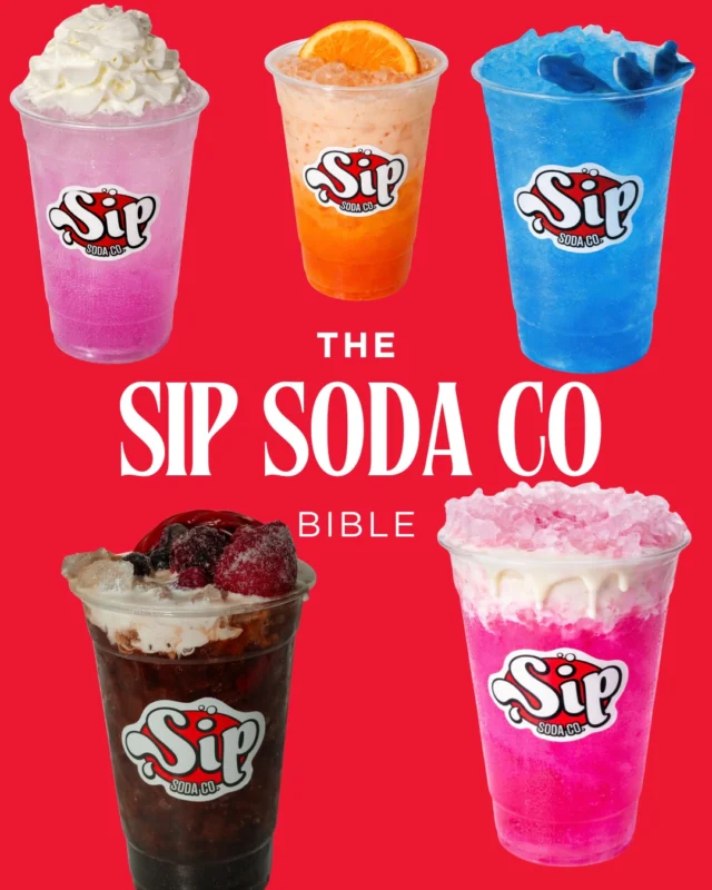 THE SIP SODA CO BIBLE 
aka your guide when you’re standing at the counter like
“ummm… what do I get” 😭

We got you. Every vibe, every craving